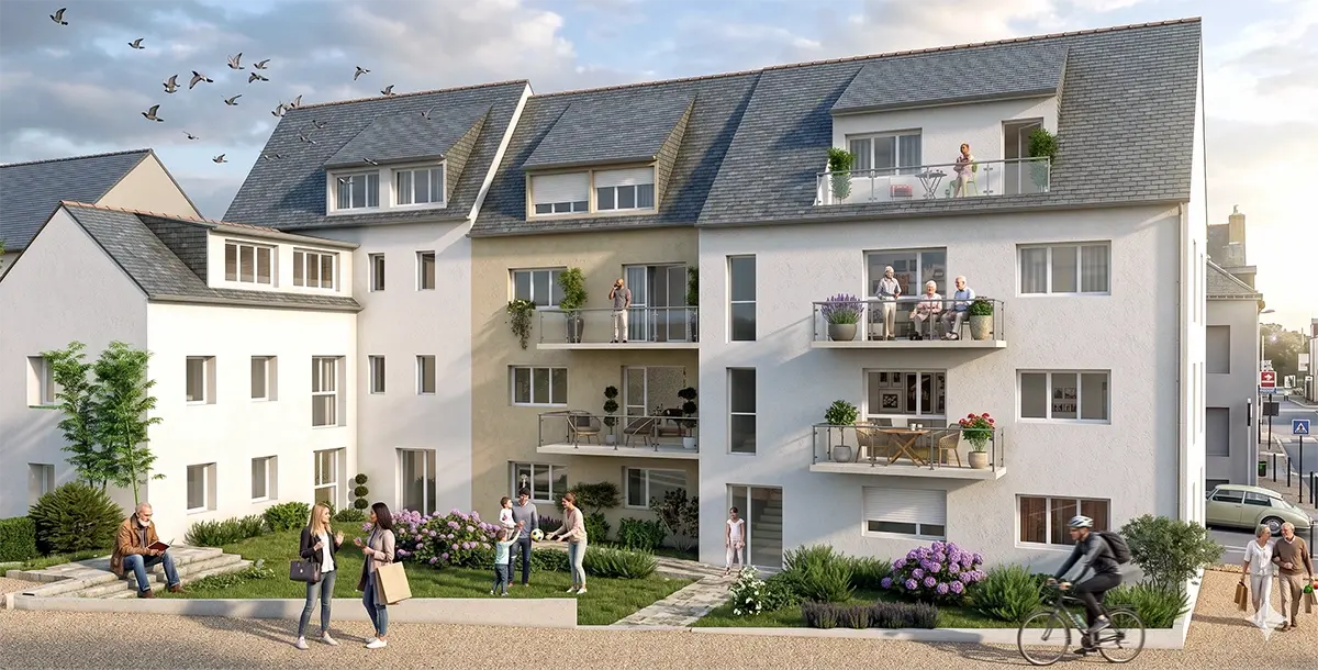Perspective architecturale 3D d’un projet résidentiel pour investisseur en Vendée