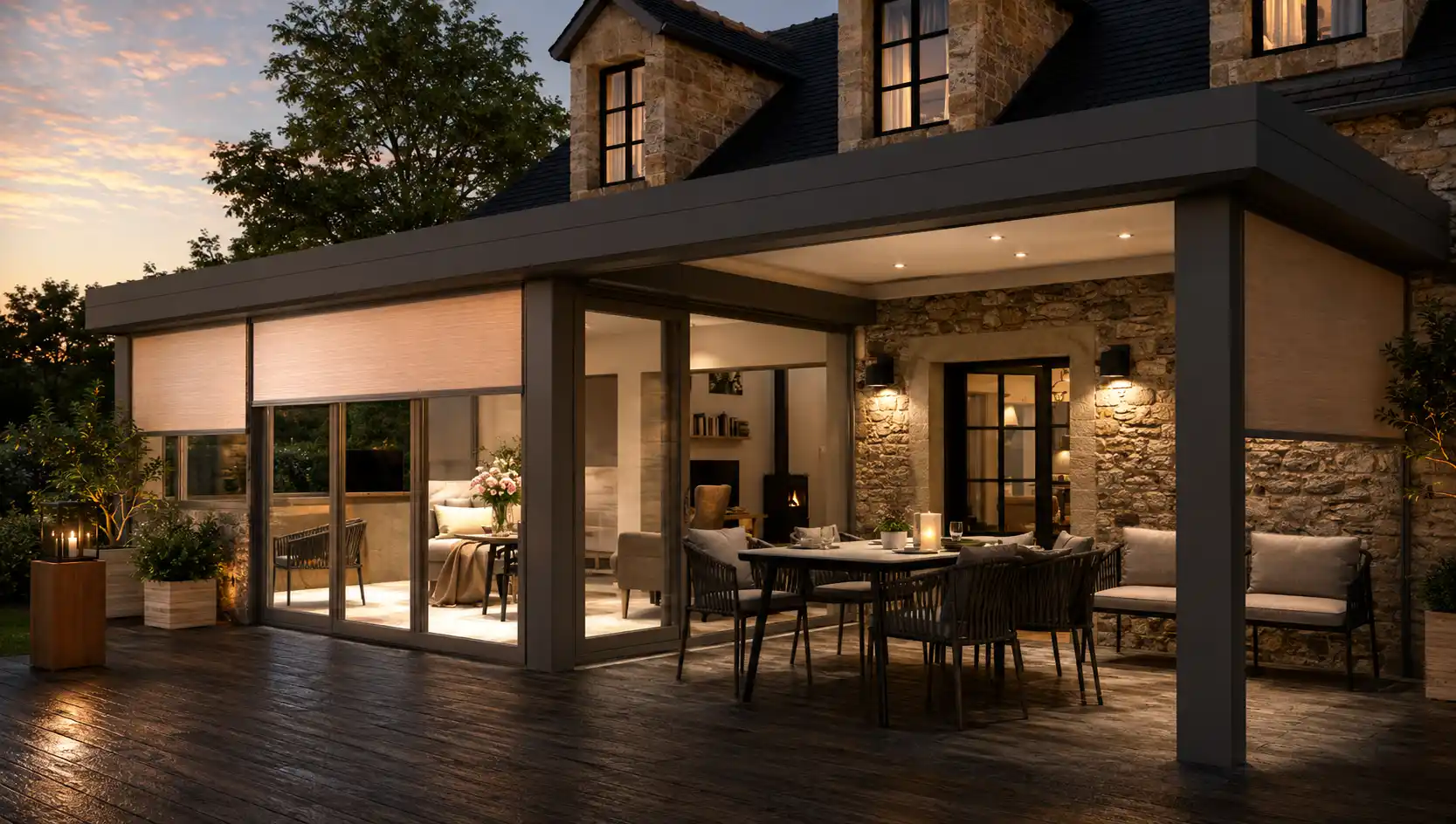 Extension de maison - Normandie, perspective 3D extérieure