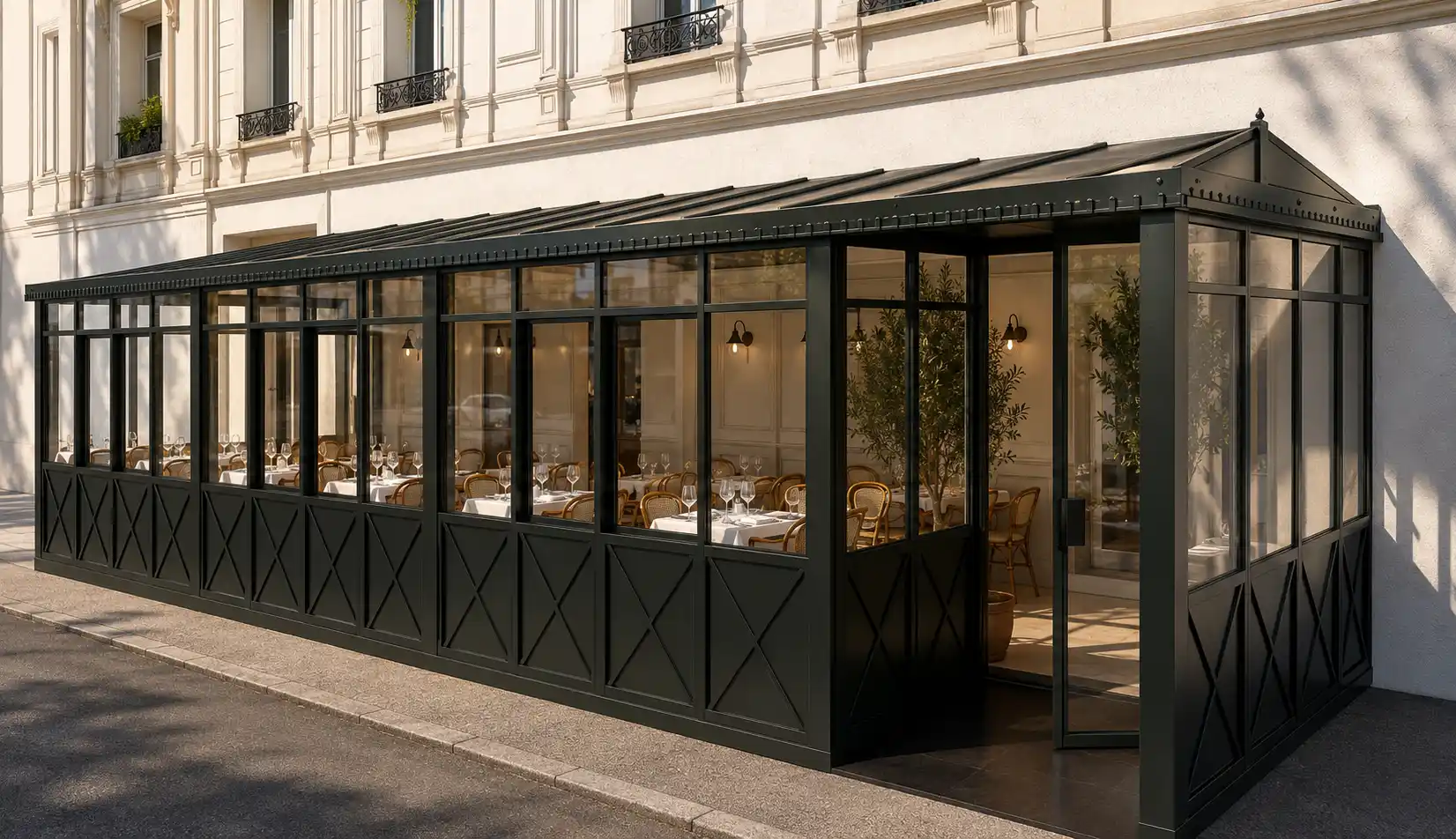 Terrasse de restaurant - Angers, perspective 3D extérieure