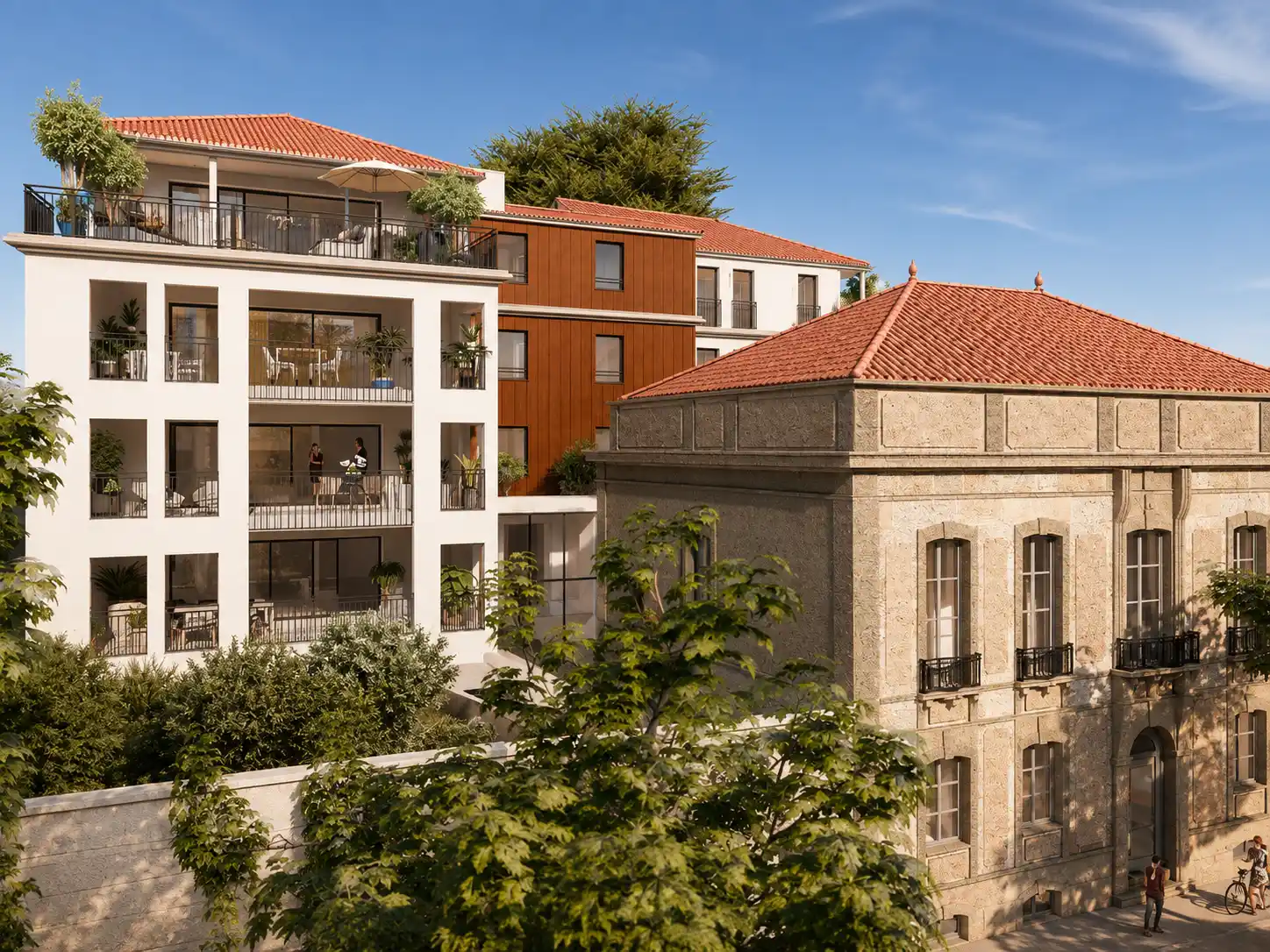 Résidence - Nîmes (2), perspective 3D extérieure
