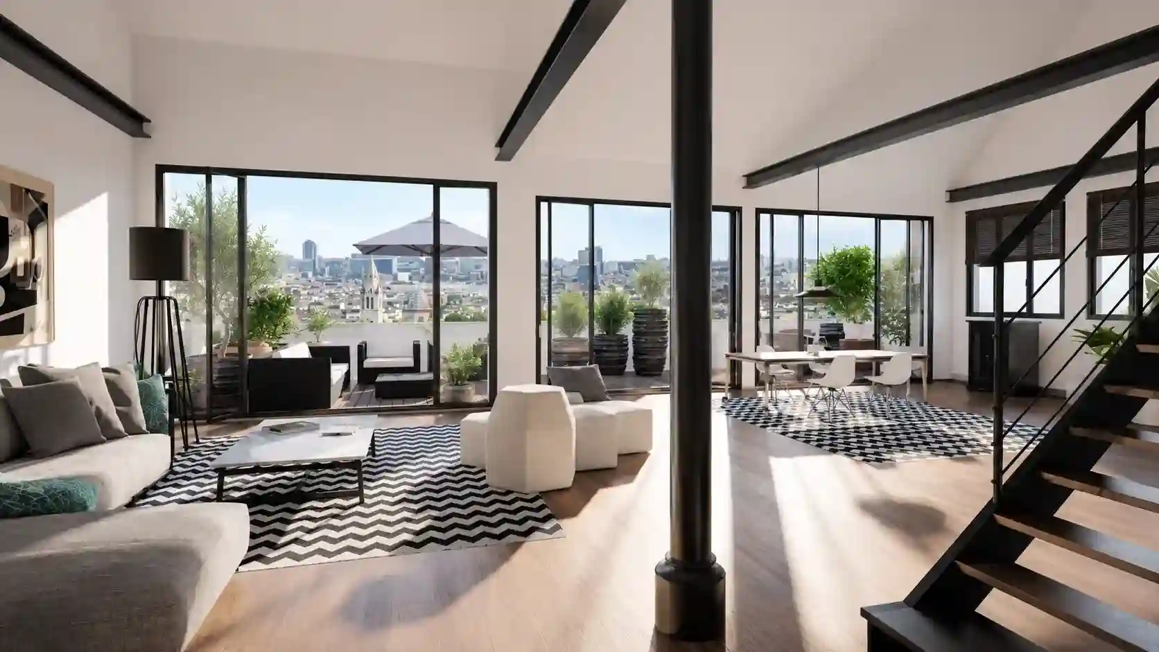 Loft - Paris, architecture intérieure 3D