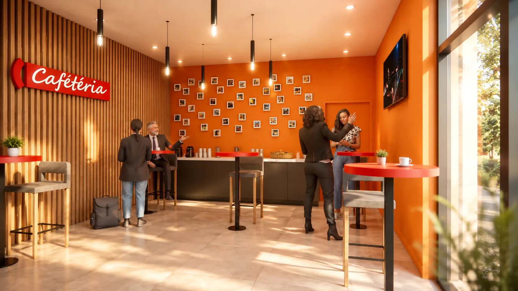 Cafétéria d’entreprise - variante orange