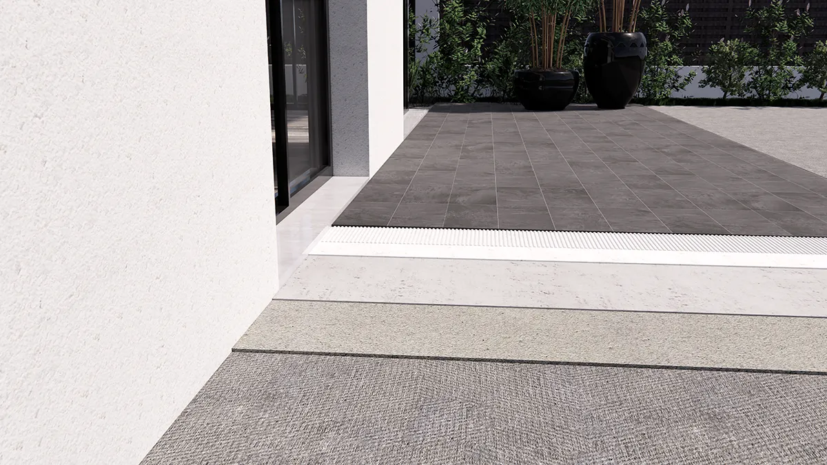 Coupe technique - terrasse, dessin technique 3D