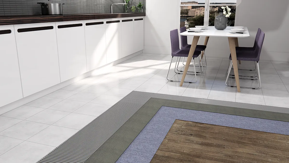 Pose sur plancher, dessin technique 3D
