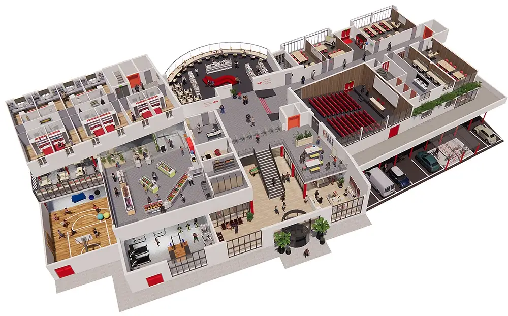 Perspective architecturale 3D d’un projet maison individuelle en Vendée